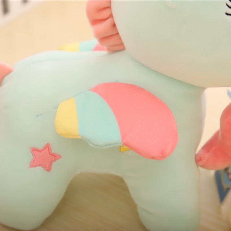 25cm 30cm unicorn plush toys cute pink /yellow/green little horse soft doll kids toys high quality stuffed animal plush doll - Gufetto Brand 