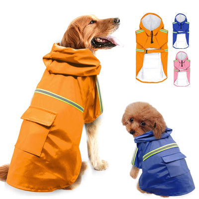 Raincoat For Dogs Waterproof Dog Coat Jacket Reflective Dog Raincoat Clothes For Small Medium Large Dogs Labrador S-5XL 3 Colors - Gufetto Brand 