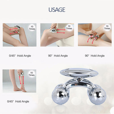 4D Roller Massager Solar Micro Current Massager Face Lifting Tightening Body Slimming Shaping  Anti-cellulite Roller Beauty Care - Gufetto Brand 