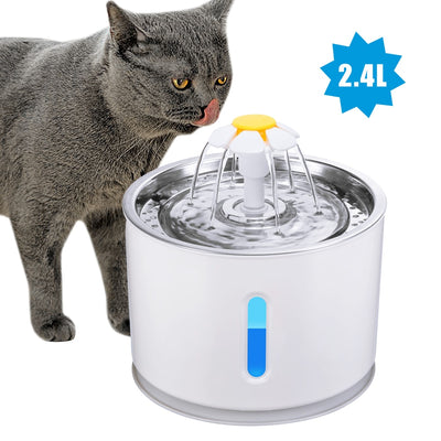 Pet Cat Water Fountain USB Automatic Cat Water Dispenser Feeder Bowl LED Light Smart Dog Cat Water Dispenser Pet Drinking Feeder - Gufetto Brand 