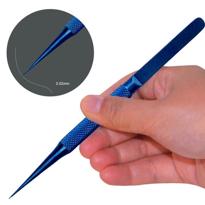Pinzette in lega di titanio strumento di manutenzione professionale pinzette per impronte digitali di precisione del bordo da 0,15 mm filo di rame - Gufetto Brand 