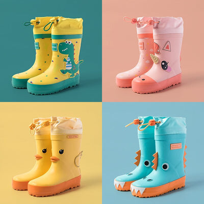 Fashion Children Rain Boots Kids Girl Cute Unicorn Printed Rubber Boots Boy Waterproof Baby Water Shoe Raincoat Not Included - Gufetto Brand 