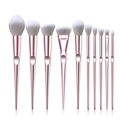 New 10Pcs Eye Makeup Brushes Set Eye Shadow Eyebrow Sculpting Power Brushes Facial Makeup Cosmetic Brush Tools - Gufetto Brand 