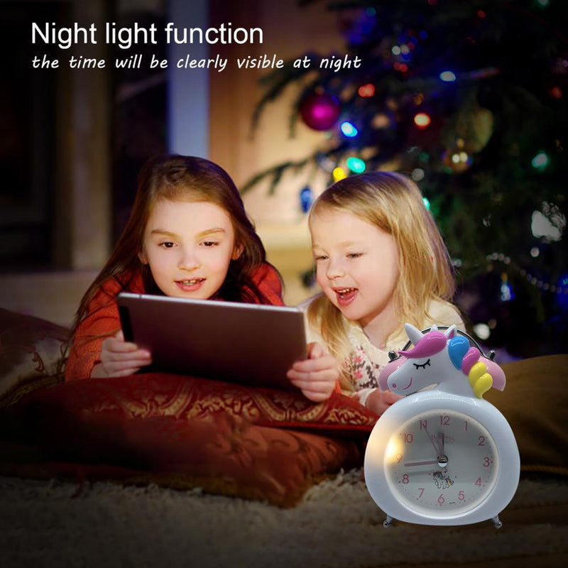 Children Cute Unicorn Alarm Clock Bedroom Night Light Digital Desk Clocks reveil enfant Kids Girls New Year Gifts - Gufetto Brand 