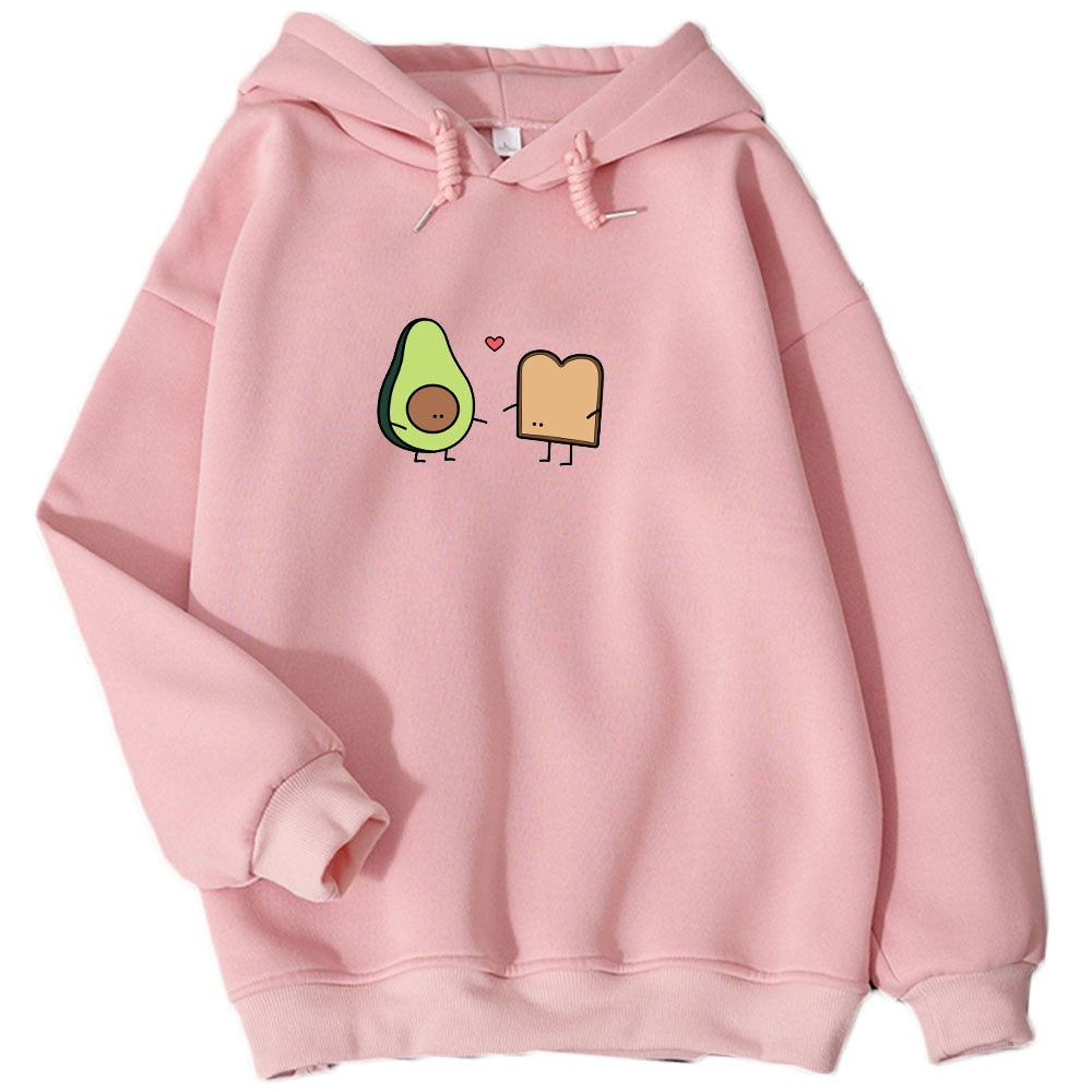 Avocado Best Friend Hoodie Women Sweatshirt Cute Pullover Harajuku Hoodies Oversized Streetwear Women Top Graphic Sweatshirts - Gufetto Brand 