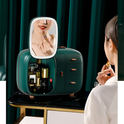 Box Cosmetici con specchio e luce led - Gufetto Brand 