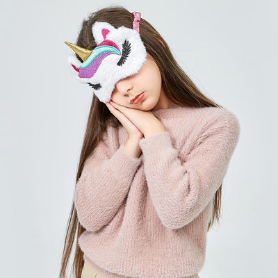 Sequins Cute Unicorn Eye Mask Colorful Fur Sleeping Eye Band For Women Winter Travel Cute Soft Animal Eye Cover Blindfold - Gufetto Brand 