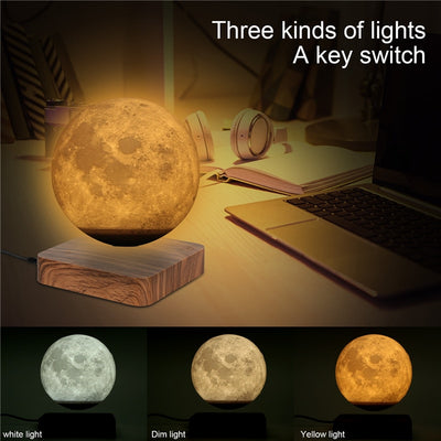 Magnetic Levitation LED Touch 3D Print Light Bedroom Moon Night Lamp Valentine's Day Birthday Gifts Home Decoration night light - Gufetto Brand 