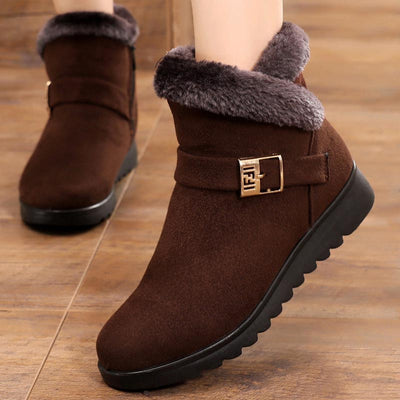 No-slip winter boots women shoes 2022 new zipper snow boots solid warm thick plush women ankle boots casual shoes woman - Gufetto Brand 