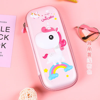 3D Pencil Case EVA Storage Box Lovely Pink Unicorn Cartoon Pen Bag for School Girl Kawaii Stationery Gift Pouch Eraser Holder IN - Gufetto Brand 