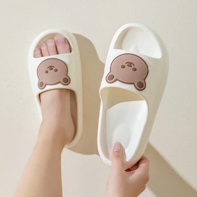 Bear Slippers Women Summer Flip Flops Cute Cartoon Shoes for Women Indoor and Outdoor Wear Soft Thick Beach Sandals - Gufetto Brand 