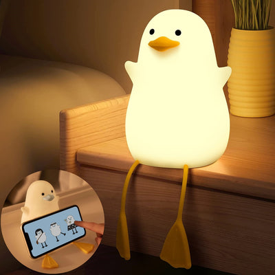 Cute Duck Led Night Light Luci notturne ricaricabili USB Lampada in silicone Interruttore tattile Decorazione camera da letto per bambini Regalo di compleanno - Gufetto Brand 