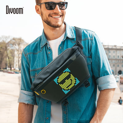 Divoom Sling Bag Personalizzabile Pixel Art Fashion Design Sport all'aria aperta Impermeabile per andare in bicicletta Escursionismo Attività all'aperto Grande spazio - Gufetto Brand 