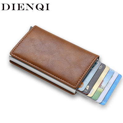 DIENQI Rfid Card Holder Men&#39;s Wallets Slim Small Male Leather Wallet Mini Pocket Money Bag Women Walet Valet Carteira Masculina - Gufetto Brand 