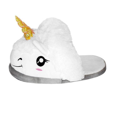 Cute Cartoon Unicorn Women Cotton Slippers Slip-on  Winter Warm Plush Grils Bedroom Shoes Indoor White Fur Animal Slides Onesize - Gufetto Brand 