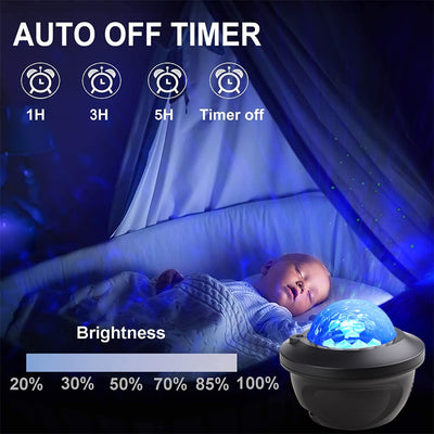 LED Star Galaxy Proiettore Cielo stellato Luce notturna Altoparlante Bluetooth integrato per la decorazione della camera da letto di casa Regalo di San Valentino per bambini - Gufetto Brand 