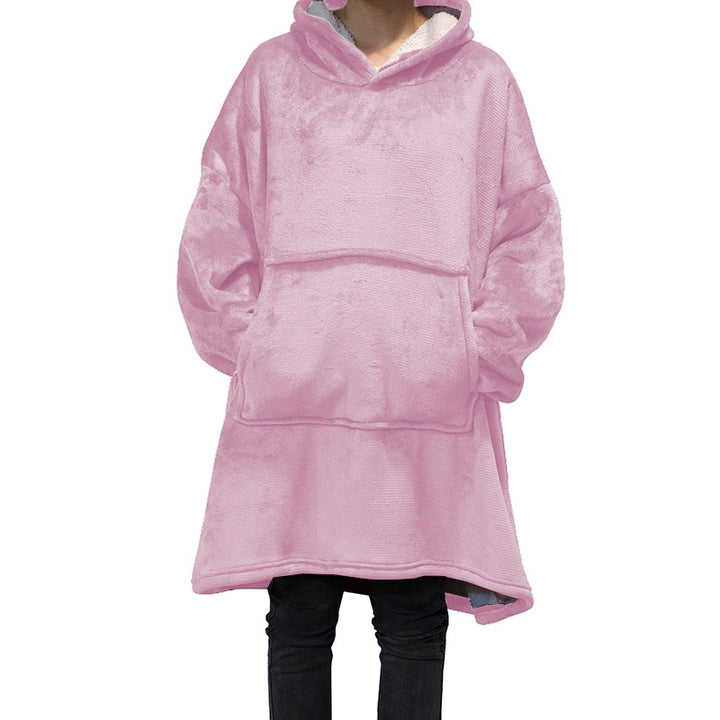 Winter Oversized Hoodies Women Fleece Warm TV Blanket with Sleeves Pocket Flannel Thick Sherpa Giant Hoody Long Sweatshirt - Gufetto Brand 