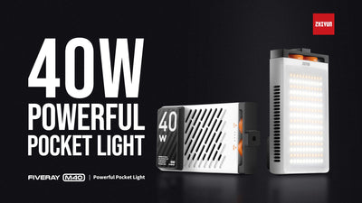 ZHIYUN M40 Video Light, 40W Portable Camera Light, 14000 Lux, 320g LED, Tiktok/YouTube Fill Light Photography Lighting - Gufetto Brand 