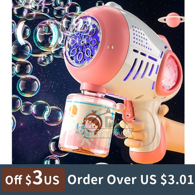 Bubble Machine per bambini Pistola a bolle con lanciarazzi leggero - Gufetto Brand 