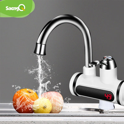 saengQ Electric Faucet Water Heater Temperature Display Instant Hot Water heaters Kitchen Tankless water heating - Gufetto Brand 