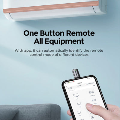Joyroom Phone Trasmettitore a infrarossi per TV Box Condizionatore d'aria Telecomando App Mini Adattatore per Smartphone Per iPhone Tipo-C - Gufetto Brand 