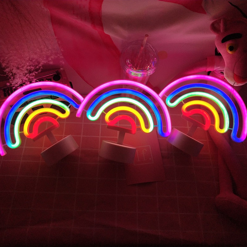 Rainbow Unicorn Neon Led Night Lamp - Gufetto Brand 