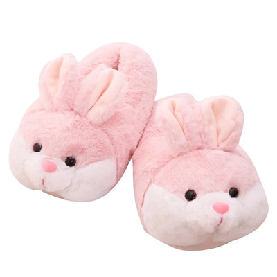 House Fluffy Women Slippers Cute Cartoon Pink Bunny Girls Fur Slides Bedroom Indoor Rabbits Warm Plush Ladies Casual Shoes - Gufetto Brand 