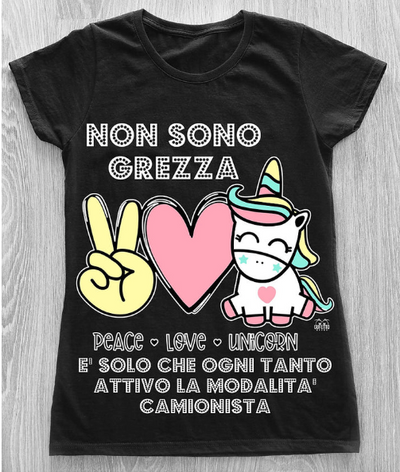 T-shirt Nera Donna Grezza Outlet - Gufetto Brand 