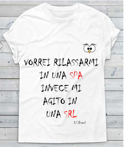 T-shirt Uomo bianca Non Invecchio SPA Outlet - Gufetto Brand 