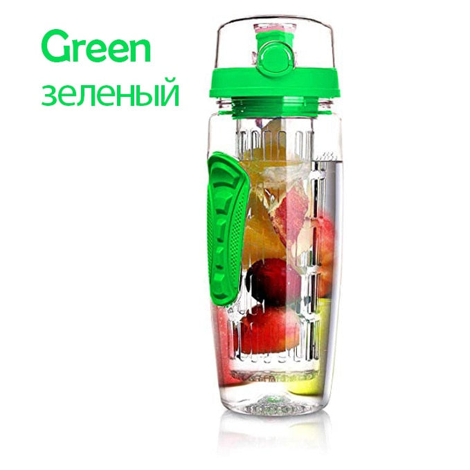 1000ml Water Fruit Bottle Bpa Free Plastic Sport Fruit Infuser Water Bottles with Infuser Juice Shaker Drink Bottle of Water - Gufetto Brand 