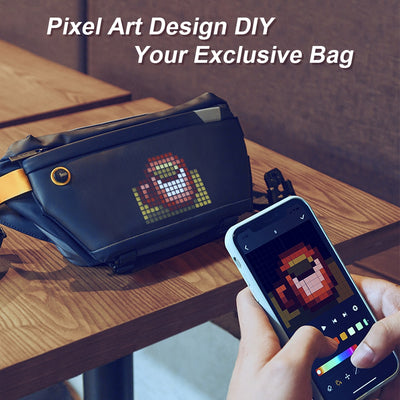 Divoom Sling Bag Personalizzabile Pixel Art Fashion Design Sport all'aria aperta Impermeabile per andare in bicicletta Escursionismo Attività all'aperto Grande spazio - Gufetto Brand 