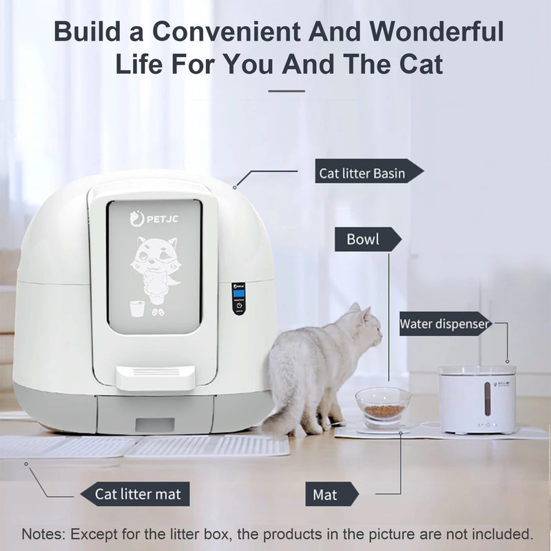 APP Intelligente Autopulente Gatto Sabbia Toilette Pet Liiter Padella  Automatica Lettiera per Gatti Autopulente
