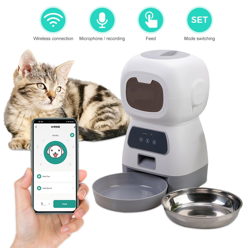 3.5L 6L Alimentatore Automatico per Animali Domestici Programma Intelligente Timer Alimentazione Per Cani Gatti - Gufetto Brand 