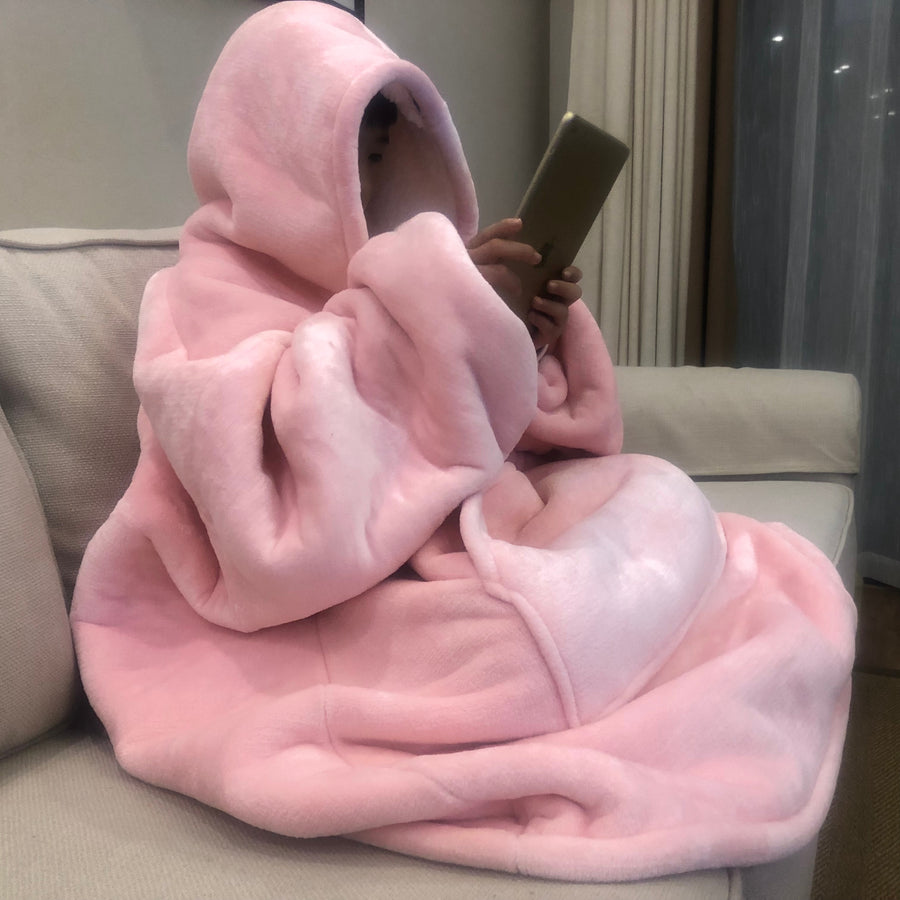 Winter Oversized Hoodies Women Fleece Warm TV Blanket with Sleeves Pocket Flannel Thick Sherpa Giant Hoody Long Sweatshirt - Gufetto Brand 
