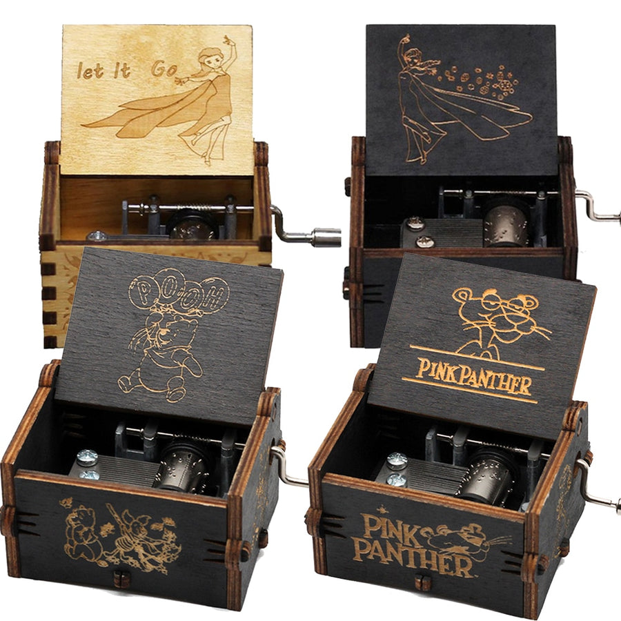 Carillon in legno Disney Frozen Winnie The Pooh Totoro Dragon Ball Buon Natale e Capodanno regalo per gli amici - Gufetto Brand 