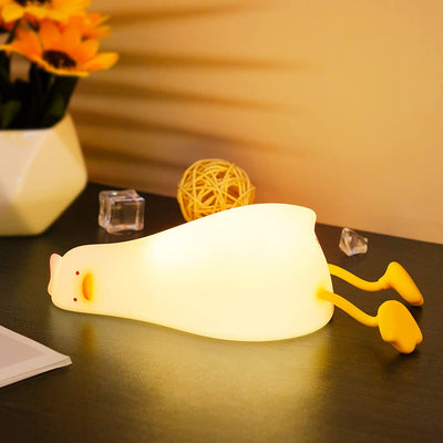 Cute Duck Led Night Light Luci notturne ricaricabili USB Lampada in silicone Interruttore tattile Decorazione camera da letto per bambini Regalo di compleanno - Gufetto Brand 