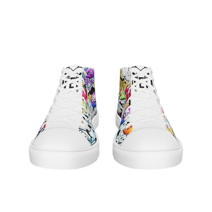 Sneakers alte in tela da uomo Cartoon