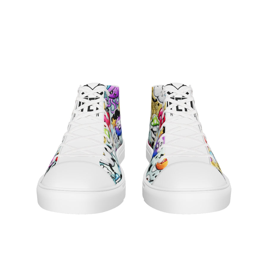 Sneakers alte in tela da uomo Cartoon
