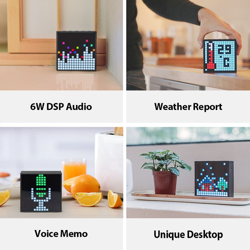 Divoom Timebox Evo Altoparlante portatile Bluetooth con sveglia Display a LED programmabile per la creazione di Pixel Art Regalo unico - Gufetto Brand 