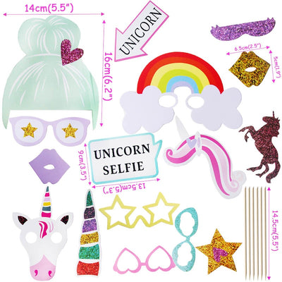 Adesivi per tatuaggi temporanei per unicorno Decorazione per unicorno Tatuaggio impermeabile per unicorno per bambini Decorazione per baby shower di compleanno - Gufetto Brand 