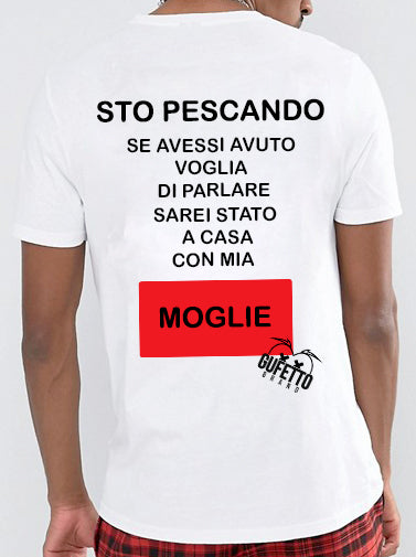 T-shirt Uomo Sto Pescando - Gufetto Brand 