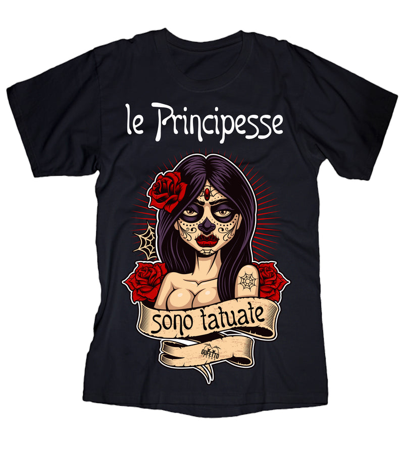 T-shirt Donna Le Principesse Tattoo - Gufetto Brand 
