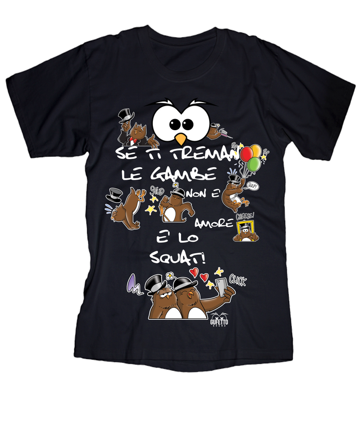 T-shirt Donna Squat Gufetti Edition New - Gufetto Brand 