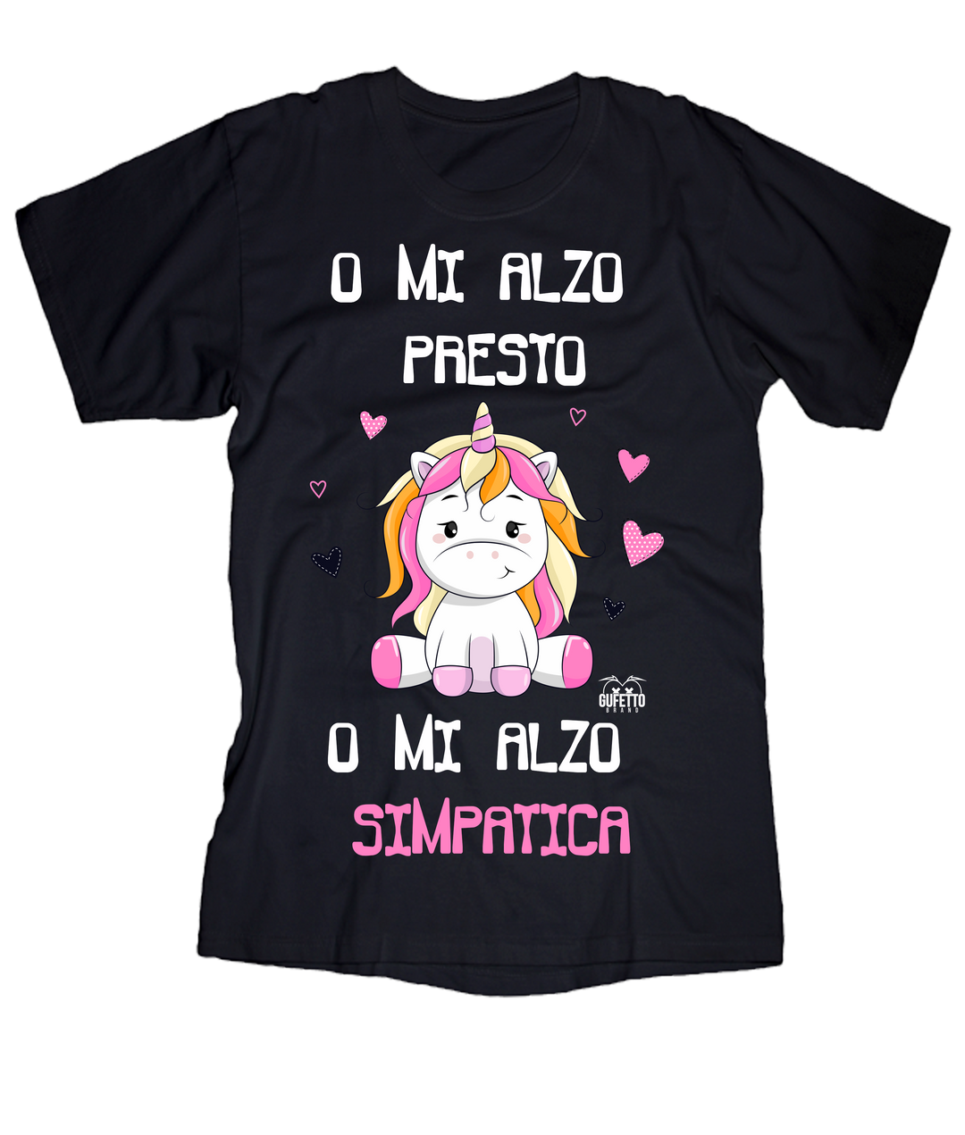 T-shirt Donna Mi Alzo Unicorn - Gufetto Brand 