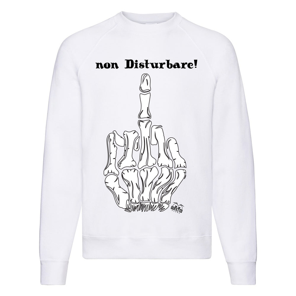 Felpa Classic  Uomo Donna  Non Disturbare ( Q957 ) - Gufetto Brand 