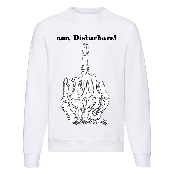 Felpa Classic  Uomo Donna  Non Disturbare ( Q957 ) - Gufetto Brand 