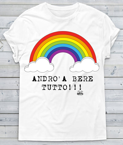 T-shirt Donna  Andrò a Bere Tutto ( K951 ) - Gufetto Brand 