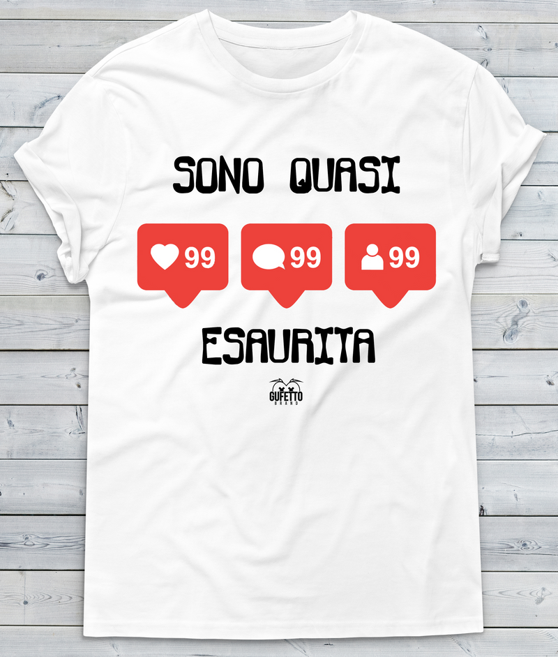 T-shirt Donna Esaurita - Gufetto Brand 