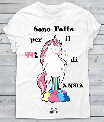 T-shirt Donna Sono Fatta Unicorn - Gufetto Brand 