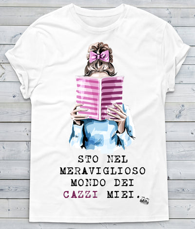 T-shirt Donna Cazzi Miei ( H378 ) - Gufetto Brand 